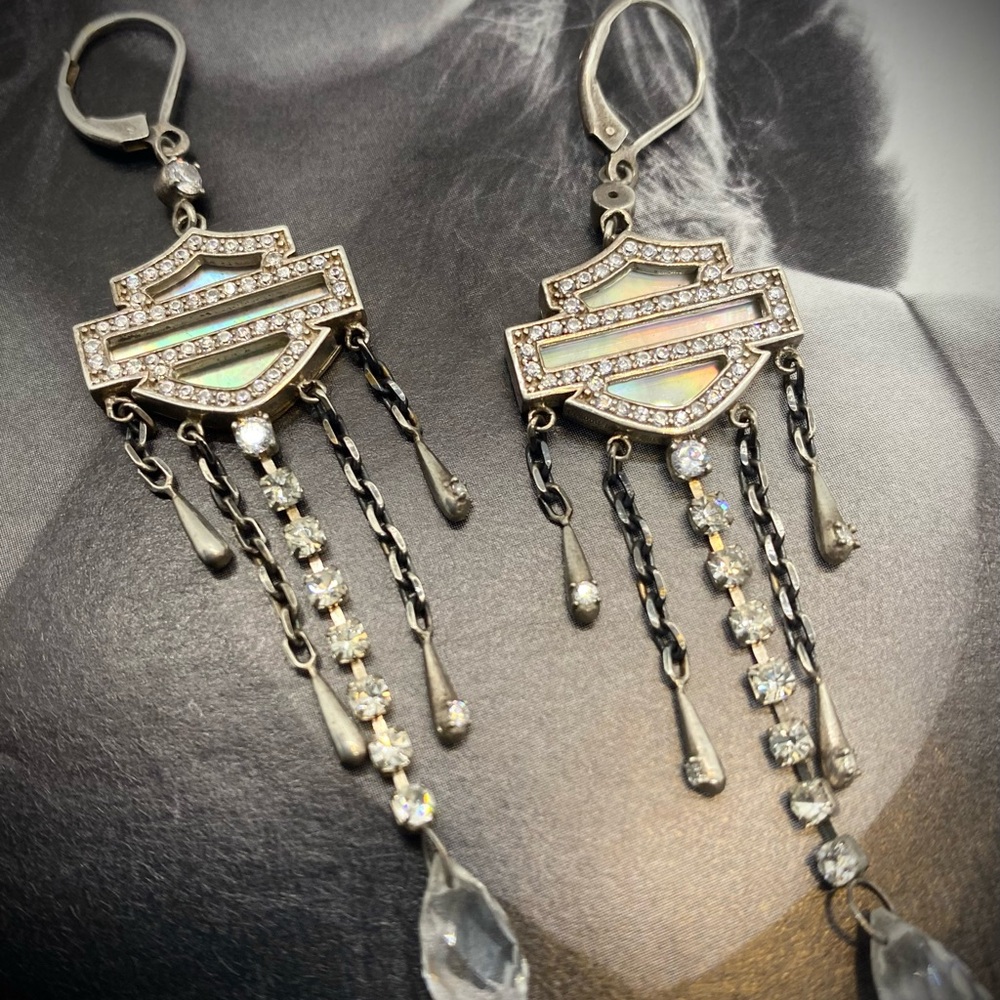 H-D Mother of pearl earrings.